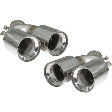 BMW 5 Series G30 2017-2020 M5 Style Quad Exhaust Tips Silver