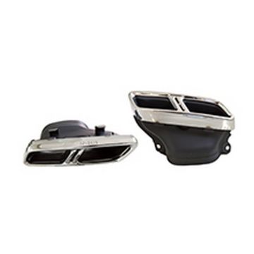 Mercedes Benz C-Class W205 2015-2018 Quad Exhaust Tips C63S AMG Style Silver