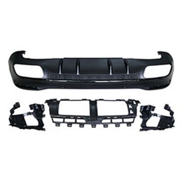 Mercedes Benz GLE-Class W167 2020-2023 SUV (for AMG/Sport bumper) Rear Diffuser GLE63 AMG Style Black