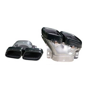 Mercedes Benz GLE-Class W167 2020-2023 Quad Exhaust Tips GLE63 AMG Style Black