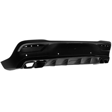 Mercedes Benz GLE-Class C167 2020-2025 Coupe to GLE63 AMG Style Rear Diffuser with Exhaust Tips Black