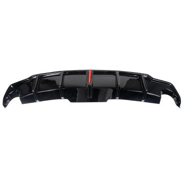 Lexus IS250 IS350 Sedan 2006-2013 Rear Bumper Diffuser with LED Light JDM Style Gloss Black