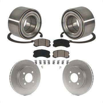 Front Wheel Bearing Coated Disc Brake Rotors And Ceramic Pads Kit For Mitsubishi Lancer KBB-118123
