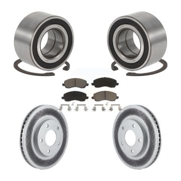 Front Wheel Bearing Coated Disc Brake Rotors And Pads Kit For Mitsubishi Lancer Outlander KBB-118125