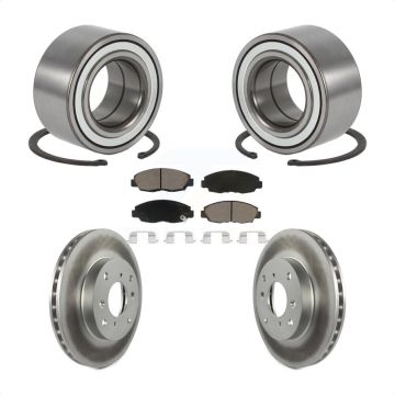 Front Wheel Bearing Coated Brake Rotor Pad Kit For 1998-2002 Honda Accord Coupe with 2.3L KBB-118129