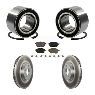 Front Wheel Bearing Coated Disc Brake Rotor And Ceramic Pads Kit For Nissan Altima Maxima KBB-118130