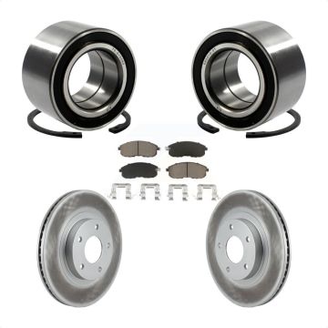 Front Wheel Bearing Coated Disc Brake Rotor Pad Kit For Nissan Altima Maxima INFINITI I35 KBB-118131