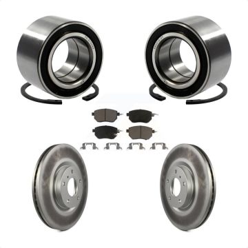 Front Wheel Bearing Coated Disc Brake Rotor And Ceramic Pads Kit For Nissan Altima Maxima KBB-118132