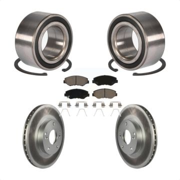 Front Wheel Bearing Coated Disc Brake Rotors And Ceramic Pads Kit For Honda Accord KBB-118135