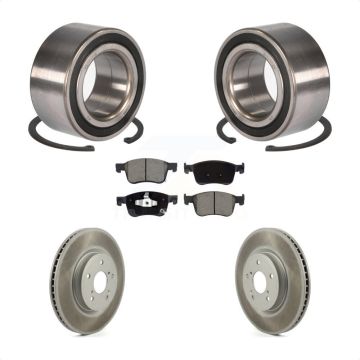 Front Wheel Bearing Coated Disc Brake Rotors And Ceramic Pads Kit For Honda Accord KBB-118137