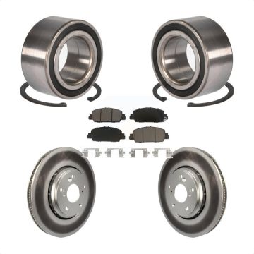 Front Wheel Bearing Coated Disc Brake Rotors And Ceramic Pads Kit For Honda Accord KBB-118139