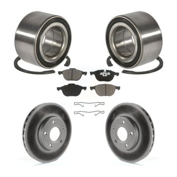 Front Wheel Bearing Coated Disc Brake Rotors And Ceramic Pads Kit For Ford Focus C-Max KBB-118149