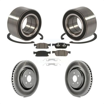 Front Wheel Bearing Coated Disc Brake Rotors And Ceramic Pads Kit For Ford Edge KBB-118152