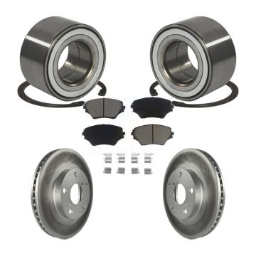 Front Wheel Bearing Coated Disc Brake Rotors And Ceramic Pads Kit For Toyota RAV4 KBB-118154