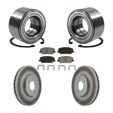 Front Wheel Bearing Coated Disc Brake Rotor And Ceramic Pad Kit For Kia Forte Forte5 Koup KBB-118158