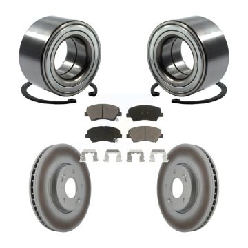 Front Wheel Bearing Coat Brake Rotor Pads Kit For 14 Kia Forte SX With 15" Factory Wheels KBB-118162