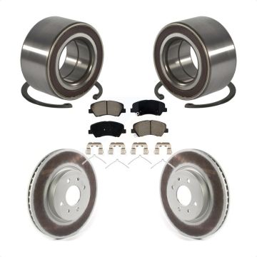 Front Wheel Bearing Coated Disc Brake Rotors And Pads Kit For Kia Rio Hyundai Accent KBB-118165