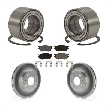 Front Wheel Bearing Coated Disc Brake Rotors And Pads Kit For Hyundai Accent Kia Rio Rio5 KBB-118166