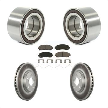 Front Wheel Bearing Coated Disc Brake Rotors And Pads Kit For 2006-2014 Honda Ridgeline KBB-118168