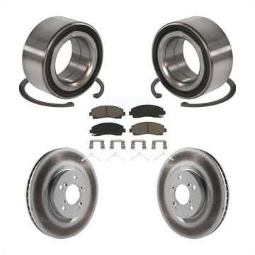 Front Wheel Bearing Coated Disc Brake Rotors And Ceramic Pads Kit For 2009-2014 Acura TL KBB-118170