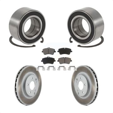 Front Wheel Bearing Coated Brake Rotor Pads Kit For Mercedes-Benz C280 C240 C320 C350 AWD KBB-118171