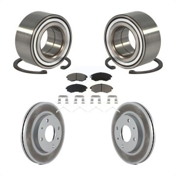 Front Wheel Bearing Coated Disc Brake Rotors And Ceramic Pads Kit For Hyundai Elantra KBB-118182
