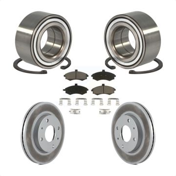 Front Wheel Bearing Coated Disc Brake Rotors And Ceramic Pads Kit For Hyundai Elantra KBB-118183