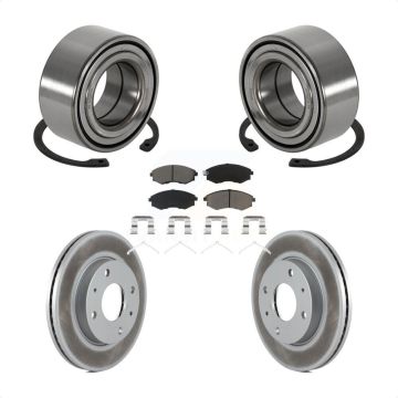 Front Wheel Bearing Coated Brake Rotor And Pad Kit For Hyundai Sonata Kia Optima Magentis KBB-118184