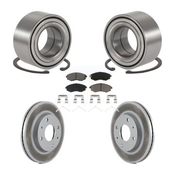 Front Wheel Bearing Coated Disc Brake Rotors And Ceramic Pads Kit For Hyundai Sonata KBB-118185