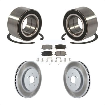 Front Wheel Bearing Coated Brake Rotor & Pads Kit For Lexus RX350 RX330 Toyota Highlander KBB-118187