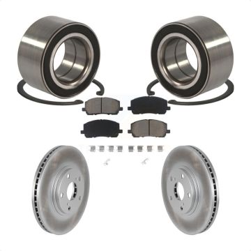Front Wheel Bearing Coated Disc Brake Rotors And Ceramic Pads Kit For Toyota Highlander KBB-118188