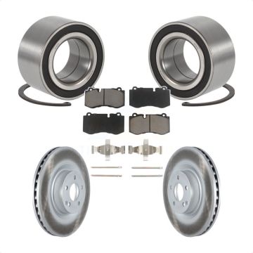 Front Wheel Bearing Coated Disc Brake Rotors And Pads Kit For 2009 Mercedes-Benz S450 KBB-118191