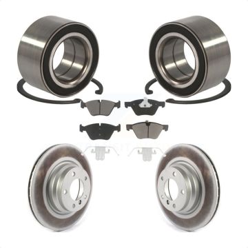 Front Wheel Bearing Coated Disc Brake Rotors And Ceramic Pads Kit For 2006 BMW 330xi KBB-118193