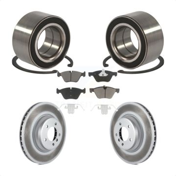 Front Wheel Bearing Coated Disc Brake Rotors And Ceramic Pads Kit For 2007 BMW 335xi KBB-118195
