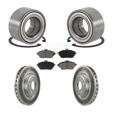 Front Wheel Bearing Coated Disc Brake Rotors And Pads Kit For Mercedes-Benz GLA250 CLA250 KBB-118199