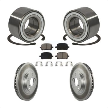 Front Wheel Bearing Coated Disc Brake Rotor And Ceramic Pad Kit For 1999-2001 Lexus RX300 KBB-118202