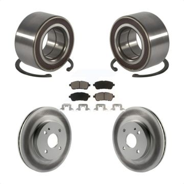 Front Wheel Bearing Coated Disc Brake Rotors And Ceramic Pads Kit For 2011-2014 Mazda 2 KBB-118204