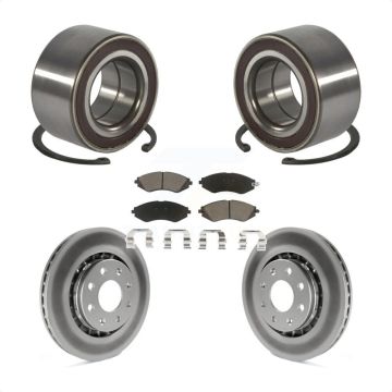 Front Wheel Bearing Coated Disc Brake Rotor And Pads Kit For 2014-2016 Chevrolet Spark EV KBB-118209