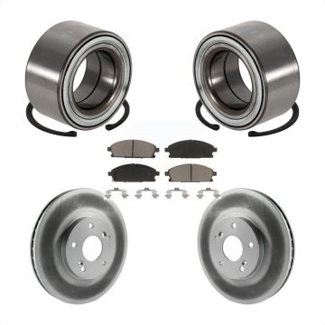 Front Wheel Bearing Coated Disc Brake Rotors And Ceramic Pads Kit For 2003-2006 Acura MDX KBB-118213