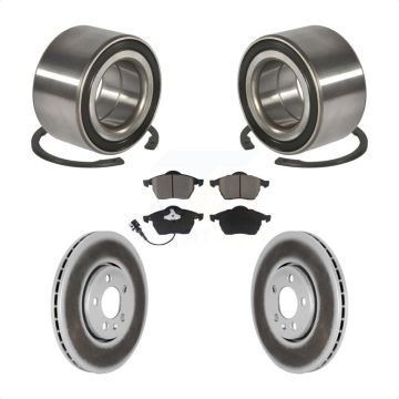 Front Wheel Bearing Coated Disc Brake Rotor And Pads Kit For Volkswagen Jetta Golf Beetle KBB-118224
