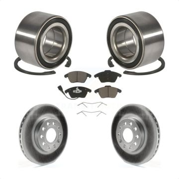 Front Wheel Bearing Coated Disc Brake Rotors And Ceramic Pads Kit For Volkswagen Jetta KBB-118228
