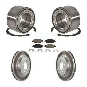 Front Wheel Bearing Coated Disc Brake Rotors And Pads Kit For Nissan Micra Versa Note KBB-118230