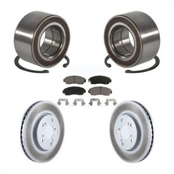 Front Wheel Bearing Coated Disc Brake Rotors And Pads Kit For 2005-2010 Honda Odyssey KBB-118243
