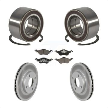 Front Wheel Bearing Coated Disc Brake Rotors And Ceramic Pads Kit For Ford Focus KBB-118245