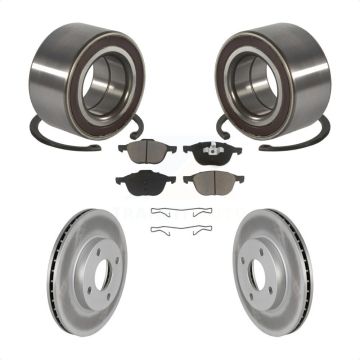 Front Wheel Bearing Coated Disc Brake Rotor And Pad Kit For 2004 Ford Focus From 04 05 KBB-118246
