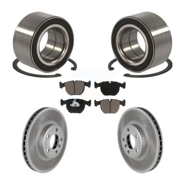 Front Wheel Bearing Coated Disc Brake Rotors And Ceramic Pads Kit For BMW X5 KBB-118247