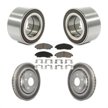 Front Wheel Bearing Coated Disc Brake Rotors And Pads Kit For 2017-2019 Honda Ridgeline KBB-118249