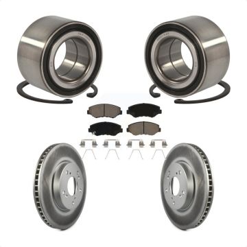 Front Wheel Bearing Coated Disc Brake Rotors And Ceramic Pads Kit For Honda Civic KBB-118260