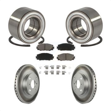 Front Wheel Bearing Coated Disc Brake Rotor And Pad Kit For Toyota Yaris Prius C Scion iQ KBB-118266