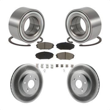 Front Wheel Bearing Coated Disc Brake Rotors And Pads Kit For 1999-2004 Honda Odyssey KBB-118273
